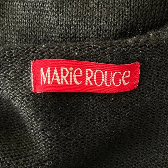 Vintage Y2K Black Ruffle Duster Open Cardigan Sweater. S/M. Whimsigoth Festival - Picture 11 of 12